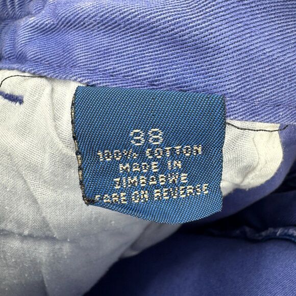 CAMBRIDGE CLASSICS Vintage Blue Purple 7" Inseam Dad Shorts Size 34 - Picture 4 of 4